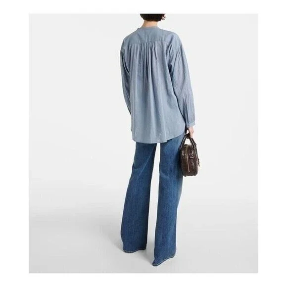 Nili Lotan Neville Tunic Shirt Top Cotton Long Sleeve Oversized S New 277217